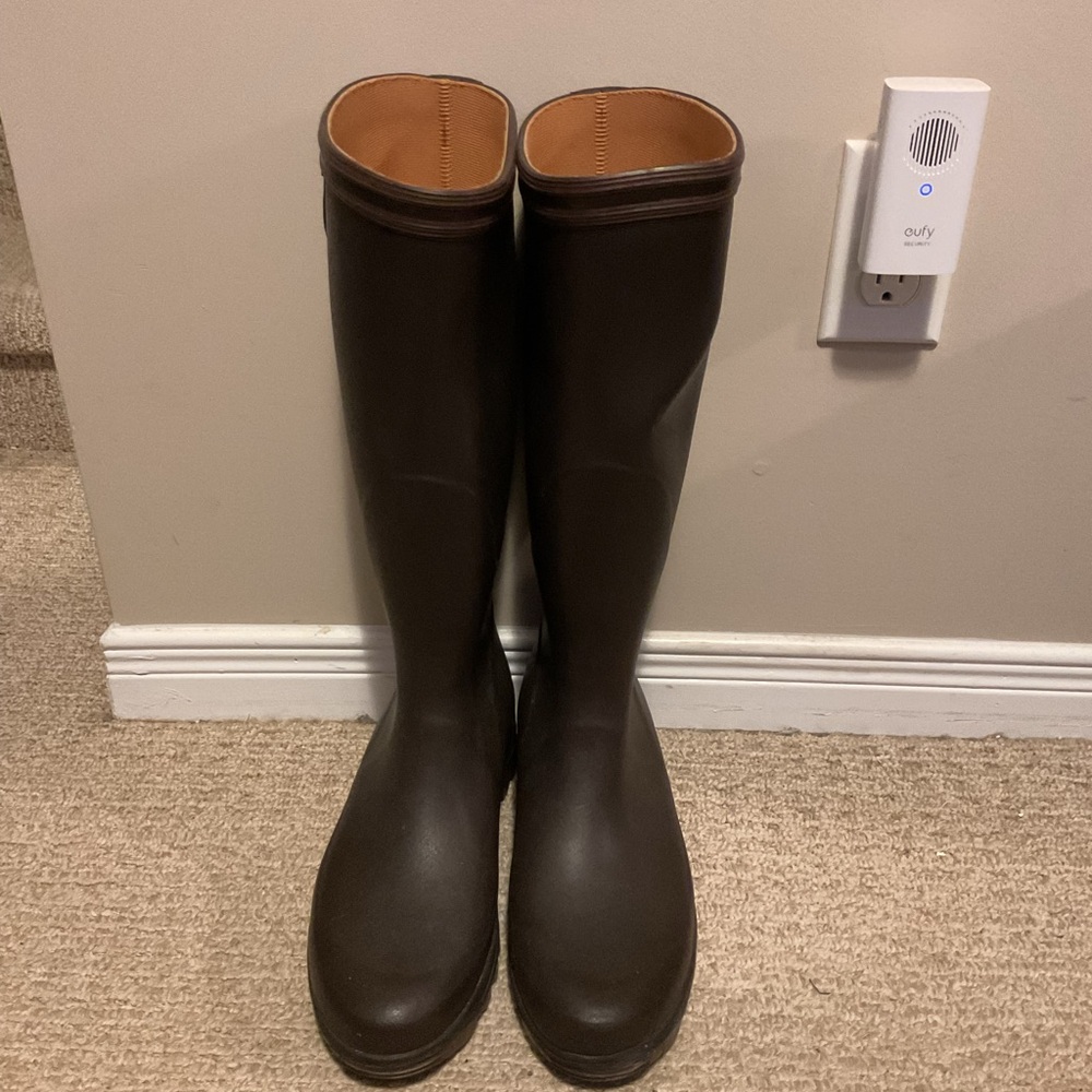 Aigle Brown Tall Rain Boots 43 (womens 11)
